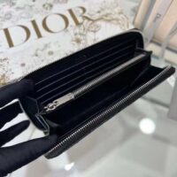 Dior Unisex CD Zipped Long Wallet Black Dior Oblique Jacquard (4)