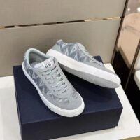 Dior Unisex Shoes B101 Sneaker Gray CD Diamond Canvas Smooth Calfskin Nubuck (6)