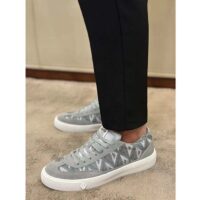 Dior Unisex Shoes B101 Sneaker Gray CD Diamond Canvas Smooth Calfskin Nubuck (6)