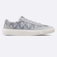 Dior Unisex Shoes B101 Sneaker Gray CD Diamond Canvas Smooth Calfskin Nubuck (6)