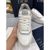 Dior Unisex Shoes CD B27 Low-Top Sneaker White Smooth Calfskin Oblique Galaxy Leather (4)