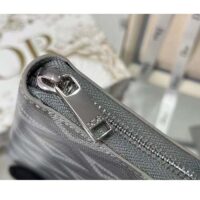 Dior Unisex Zipped Long Wallet Dior Gray CD Diamond Canvas (2)