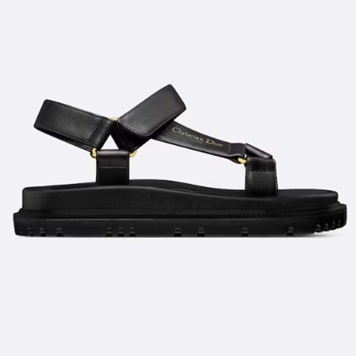 Dior Women CD D-Wave Sandal Black Lambskin Paris Signature EVA