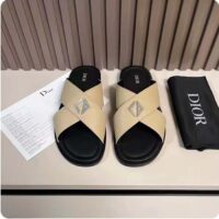 Dior Women CD Dior Alias Sandal Beige Grained Calfskin Black Calfskin Insole (9)