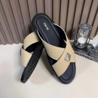 Dior Women CD Dior Alias Sandal Beige Grained Calfskin Black Calfskin Insole (9)