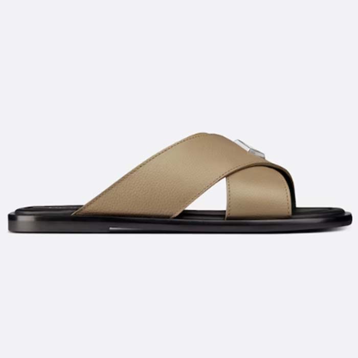 Dior Women CD Dior Alias Sandal Beige Grained Calfskin Black Calfskin Insole