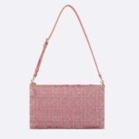 Dior Women CD Dior Dream Bag Ethereal Pink Cannage Cotton Bead Embroidery (11)