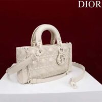 Dior Women CD Medium D-Joy Bag Latte Cannage Calfskin Diamond Motif (1)