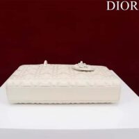 Dior Women CD Medium D-Joy Bag Latte Cannage Calfskin Diamond Motif (1)