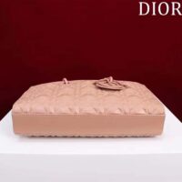 Dior Women CD Medium D-Joy Bag Rose Des Vents Cannage Calfskin Diamond Motif (8)