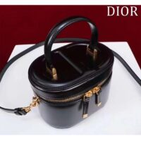 Dior Women Small CD Signature Vanity Case Black Calfskin Embossed Leather Handle (10)