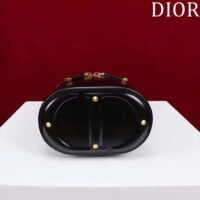 Dior Women Small CD Signature Vanity Case Black Calfskin Embossed Leather Handle (10)