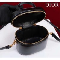 Dior Women Small CD Signature Vanity Case Black Calfskin Embossed Leather Handle (10)