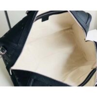 Gucci GG Unisex Jumbo GG Small Duffle Bag Black Leather Zip Closure (7)