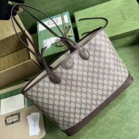Gucci Unisex Ophidia Large Tote Bag Beige Ebony GG Supreme Canvas (1)