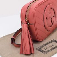 Gucci Women GG Blondie Small Shoulder Bag Pink Leather Zipper Closure (10)