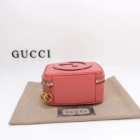 Gucci Women GG Blondie Top Handle Bag Pink Leather Round Interlocking G (10)