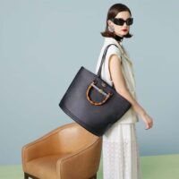 Gucci Women GG Diana Large Tote Bag Black Leather Double G (3)