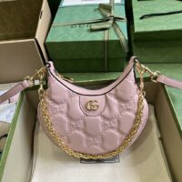 Gucci Women GG Matelassé Mini Bag Light Pink GG Matelassé Leather Double G (2)