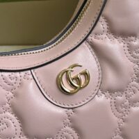 Gucci Women GG Matelassé Mini Bag Light Pink GG Matelassé Leather Double G (2)