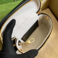 Gucci Women GG Matelassé Top Handle Mini Bag Black Leather Double G (10)