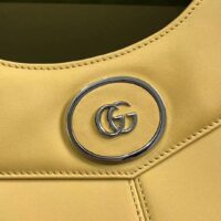 Gucci Women Petite GG Small Tote Bag Yellow Leather Double G (6)