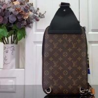 Louis Vuitton LV Unisex Avenue Slingbag NM Brown Monogram Macassar Coated Canvas (7)