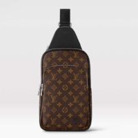 Louis Vuitton LV Unisex Avenue Slingbag NM Brown Monogram Macassar Coated Canvas (7)