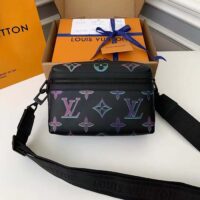 Louis Vuitton LV Unisex Comet Messenger PM Black Borealis Calf Cowhide Leather (2)