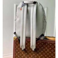 Louis Vuitton LV Unisex Discovery Backpack Anthracite Gray Calf Leather Cowhide Double Zip (4)