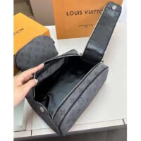 Louis Vuitton LV Unisex Dopp Kit Toilet Pouch Monogram Eclipse Coated Canvas (6)