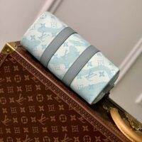 Louis Vuitton LV Unisex Keepall Bandoulière 25 Crystal Blue Monogram Aquagarden Coated Canvas (3)