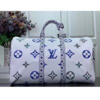 Louis Vuitton LV Unisex Keepall Bandoulière 45 Monogram Coated Canvas Textile Lining (10)