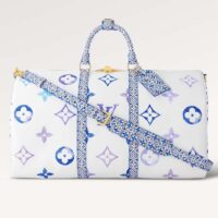 Louis Vuitton LV Unisex Keepall Bandoulière 45 Monogram Coated Canvas Textile Lining