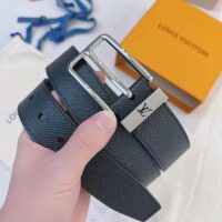 Louis Vuitton LV Unisex LV Pont Neuf 35mm Belt Taiga Calf Leather (2)