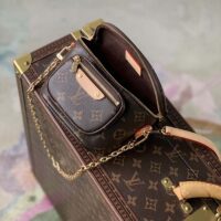 Louis Vuitton LV Unisex Mini Bumbag Brown Natural Cowhide Leather Monogram Coated Canvas (1)