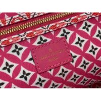 Louis Vuitton LV Unisex Neverfull MM Pink Monogram Coated Canvas Textile Lining (10)