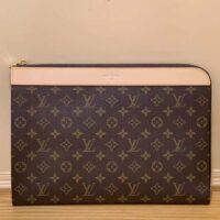 Louis Vuitton LV Unisex Pochette Jour Monogram Coated Canvas Aged Cowhide Leather (6)