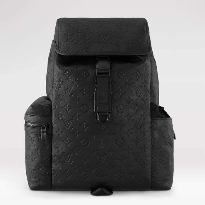 Louis Vuitton LV Unisex Trekking Backpack Monogram Shadow Calf Leather Textile Cowhide