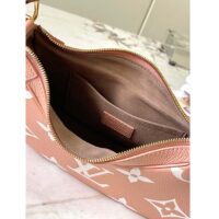 Louis Vuitton LV Women Bagatelle Mini Hobo Handbag Pink Embossed Grained Cowhide Leather (1)