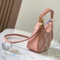 Louis Vuitton LV Women Bagatelle Mini Hobo Handbag Pink Embossed Grained Cowhide Leather (1)