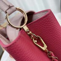 Louis Vuitton LV Women Capucines BB Handbag Magenta Jasmine Pink Taurillon Cowhide Leather (2)