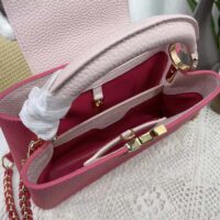 Louis Vuitton LV Women Capucines BB Handbag Magenta Jasmine Pink Taurillon Cowhide Leather (2)