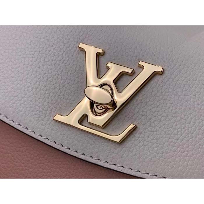 Louis Vuitton LV Women Lockme Ever Mini Handbag Rose Quartz Trianon Grained Calf Leather (1)
