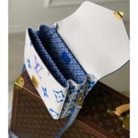 Louis Vuitton LV Women Pochette Métis MM Blue Monogram Coated Canvas (7)