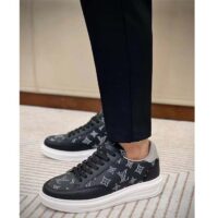 Louis Vuitton Unisex Beverly Hills Sneaker Black Monogram-Printed Calf Leather Rubber Outsole (2)