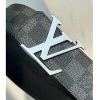 Louis Vuitton Unisex LV Initiales 40mm Reversible Belt Damier Graphite Canvas (9)