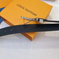 Louis Vuitton Unisex LV Pont Neuf 35mm Belt Anthracite Gray Ombre Calf Leather (6)