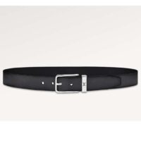 Louis Vuitton Unisex LV Pont Neuf 35mm Belt Anthracite Gray Ombre Calf Leather (6)