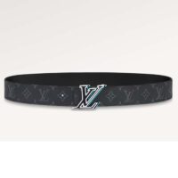 Louis Vuitton Unisex LV Speed 40mm Reversible Belt Turquoise Blue Monogram Eclipse Coated Canvas Leather (11)